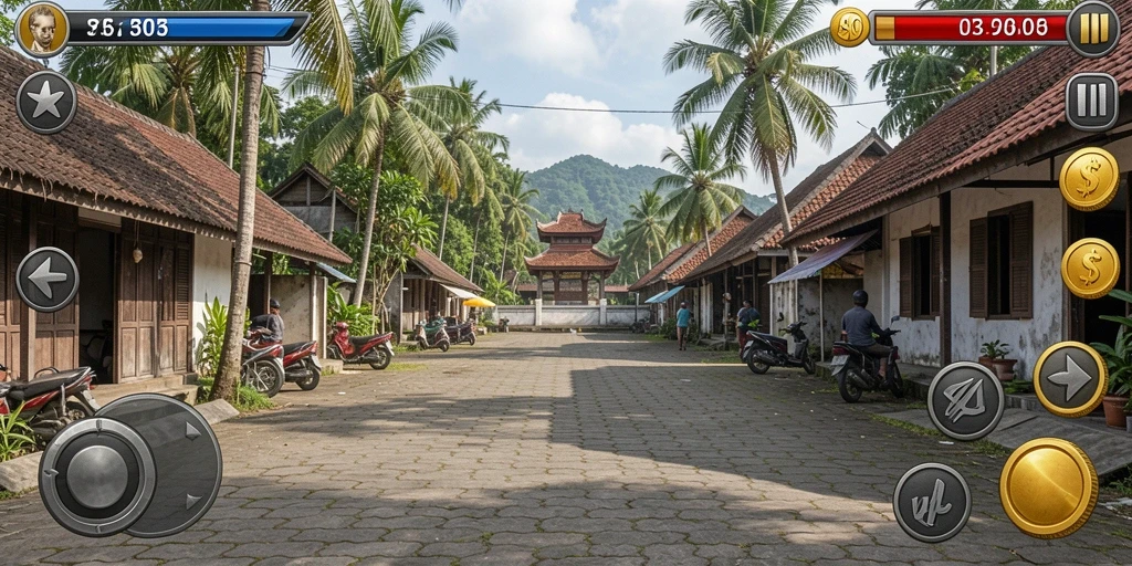 Screenshot menunjukkan grafis permainan yang menakjubkan.
