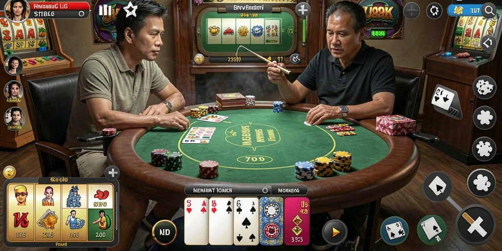 Screenshot menunjukkan karakter utama dalam aksi bertarung.