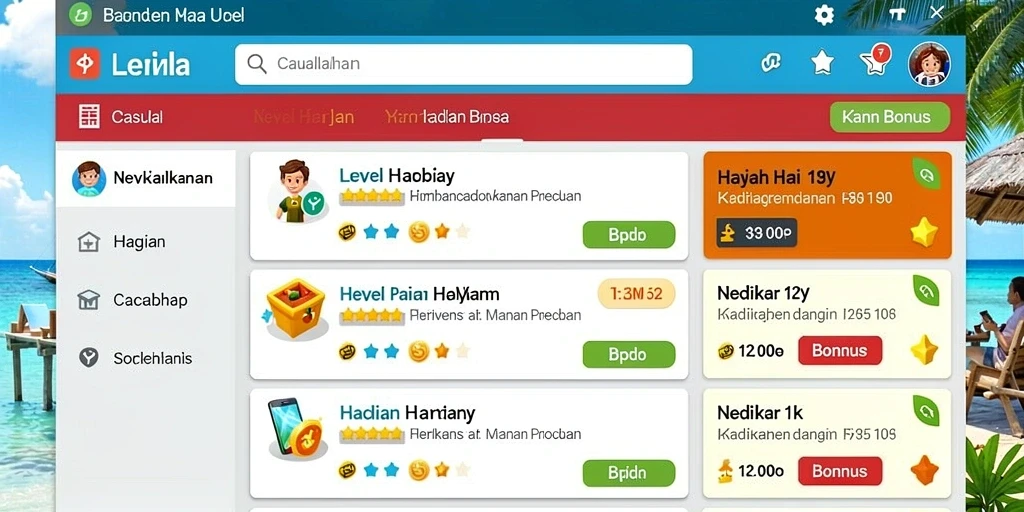 Tampilan antarmuka utama game CENDANA777.