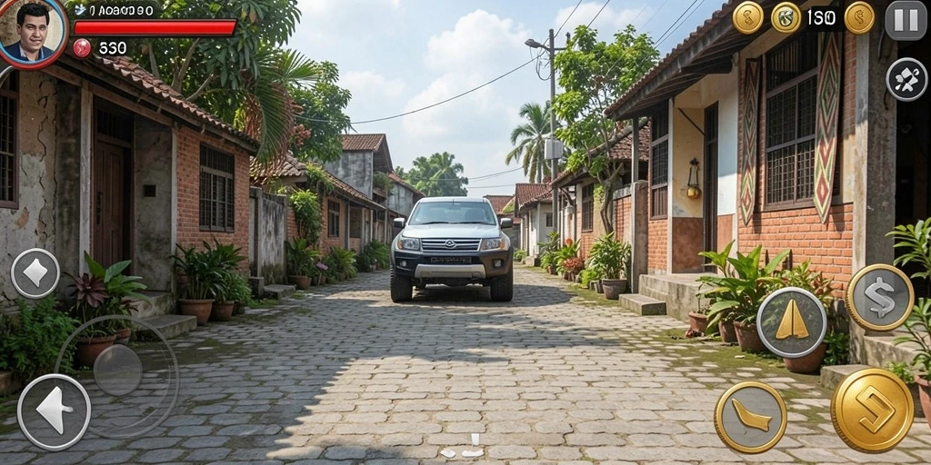 Tangkapan layar menunjukkan karakter yang siap beraksi.