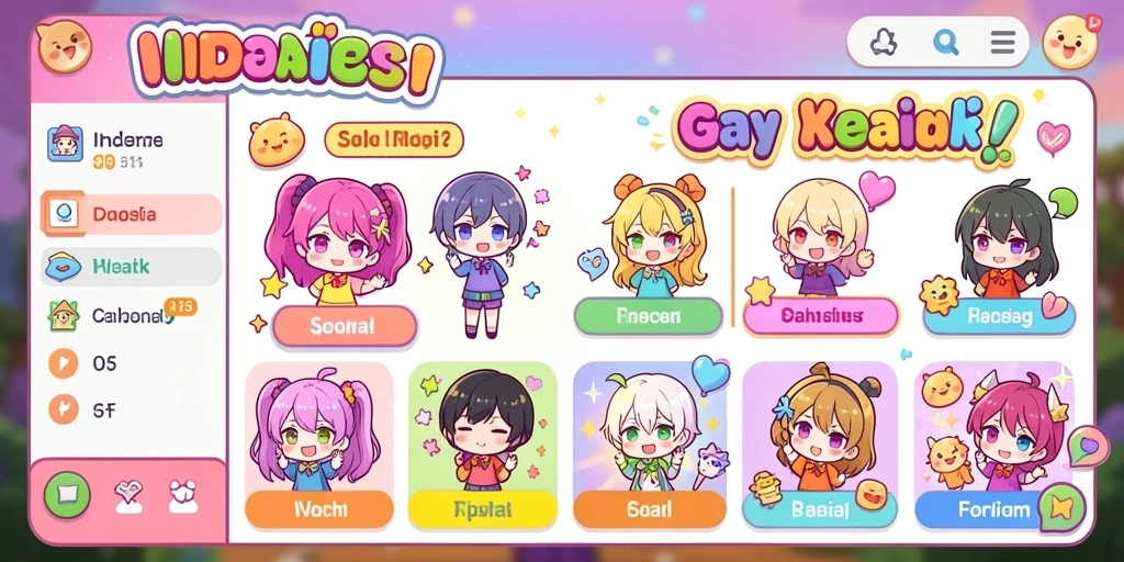 Screenshot menunjukkan tampilan antarmuka game yang menarik.